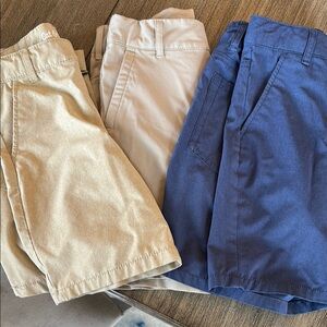 Set of Three Boys' Shorts - Blue, Beige, Tan